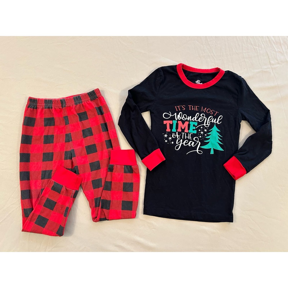 Boys Pajamas Most Wonderful Time of the Year Christmas Size 5‎ Holiday